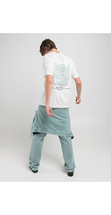 リラックスフィット オープンエンドコットンプリントTシャツ 詳細画像